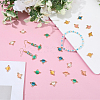 30Pcs 5 Colors Alloy Enamel Pendants ENAM-BM0001-34-4