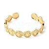 Religion Brass Open Cuff Bangles BJEW-K296-02B-G-4