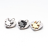 Valentine's Couple Jewelry Lovers 304 Stainless Steel Heart with Puzzle Jigsaw Split Pendants STAS-E090-46-1