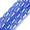 Electroplate Transparent Glass Beads Strands EGLA-Q132-03B-A04-1