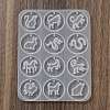 12 Chinese Zodiac Signs Flat Round DIY Silicone Molds SIMO-C012-04-3