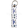 PU Leather Rectangle with Evil Eye Keychain PW-WG8C289-01-1