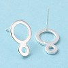 201 Stainless Steel Stud Earring Findings STAS-K241-21S-2