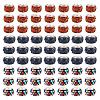 105Pcs 3 Colors Polymer Clay Rhinestone European Beads CPDL-TA0001-02-2