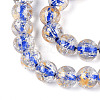 Crackle Transparent Glass Beads Strands GLAA-N030-8mm-01D-3