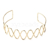 Iron Open Cuff Choker Necklaces for Women NJEW-M085-03G-2