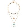 Alloy Rhinestone 3 Layer Necklaces WGF0AED-01-2