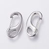 Non-Tarnish 304 Stainless Steel Push Gate Snap Keychain Clasp Findings X-STAS-G039-05P-2