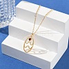 304 Stainless Steel Cubic Zirconia Twelve Constellations Runes Pendant Cable Chain Necklaces for Women NJEW-B121-02G-11-2