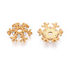 925 Sterling Silver Micro Pave Clear Cubic Zirconia Bead Caps STER-T008-42G-2