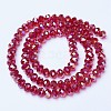 Electroplate Glass Beads Strands EGLA-A034-T6mm-B07-2