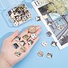  80Pcs 8 Style Printed Alloy Pendants FIND-NB0003-19-3