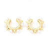 Brass Sun Cuff Earrings with Cubic Zirconia EJEW-K251-14G-1
