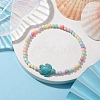 Beach Turtle Synthetic Turquoise Link Bracelets BJEW-JB10238-01-4