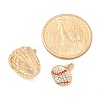 Brass Micro Pave Cubic Zirconia Stud Earrings EJEW-Z080-03G-02-5