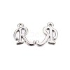 Platinum Plated Alloy Letter Pendants LS-X-PALLOY-J718-01P-R-1
