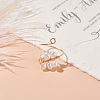 Copper Wire Wrapped Natural Cultured Freshwater Pearl Cuff Rings for Women RJEW-JR00438-2