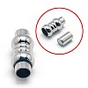 Tarnish Resistant 304 Stainless Steel Magnetic Clasps with Glue-in Ends STAS-E006-57-1