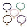 Natural Gemstone Beaded Stretch Bracelets BJEW-JB11439-2