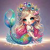 Mermaid DIY Diamond Painting Kit PW-WGE0480-01-1