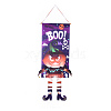 Halloween Theme Felt Cloth Hanging Door Signs HJEW-L027-A08-2