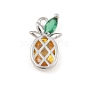 Brass Pave Colorful Cubic Zirconia Pendants CU-CBAFB7D-03B-P-1