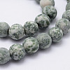 Natural Green Spot Jasper Beads Strands G-F518-26-8mm-3