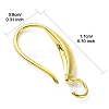 18Pcs 3 Colors Brass Smooth Earring Hooks KK-YW0002-14-3