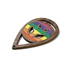 Rainbow/Pride Flag Theme Single Face Printed Aspen Wood Big Pendants WOOD-G014-02E-4