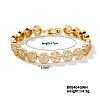 Fashionable Face Brass Rhinestone Link Chain Bracelets NU8001-4-1