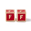 Rack Plating Brass Enamel Beads KK-B060-04G-03F-2