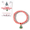 Elegant Christmas Handmade Polymer Clay Heishi Beaded Stretch Bracelets EN0725-16-1