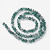 Electroplate Transparent Glass Beads Strands EGLA-A034-T8mm-M15-2