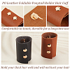 Olycraft 2Pcs 2 Colors PU Leather Foldable Ponytail Holder Hair Cuff OHAR-OC0001-05B-4