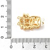 Brass Micro Pave Clear Cubic Zirconia Box Clasps KK-A227-23G-3