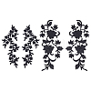 4Pcs 2 Styles Plum Blosssom & Flower Cotton Computerized Embroidery Sew on Patches PATC-GA0001-35-1