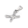 Non-Tarnish 304 Stainless Steel Pendants STAS-F235-01P-X-2