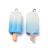 Gradient Color Resin Imitation Food Pendants RESI-H144-11-2