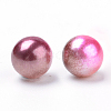 Rainbow Acrylic Imitation Pearl Beads OACR-R065-5mm-A10-2