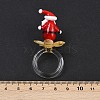 Rotatable Handmade Lampwork Rings RJEW-P158-02A-6