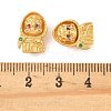 Brass Micro Pave Cubic Zirconia Beads KK-K364-48G-3