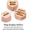 Olycraft 6Ppcs 3 Styles Wood Finger Ring Display Stands RDIS-OC0001-04-4