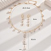 Elegant Brass Imitation Pearl Necklace and Earrings Set for Women DL6471-1