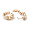 Rack Plating Brass Micro Pave Cubic Zirconia Hoop Earrings EJEW-P238-22KCG-2