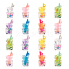 35Pcs 7 Colors Transparent Resin Pendants RESI-CJ0002-10-1