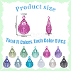 88Pcs 11 Colors Spray Printed 430 Stainless Steel Pendants STAS-PH0007-16-4
