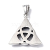 304 Stainless Steel Pendants STAS-C065-15AS-2