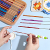 24Pcs 24 Colors 201 Stainless Steel & Alloy Beadable Crochet Hooks FIND-AR0006-91-4