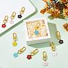 24Pcs 6 Colors Alloy Enamel Pendant Decorations HJEW-GO00008-4