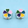 Alloy Enamel European Beads MPDL-T005-005F-RS-2